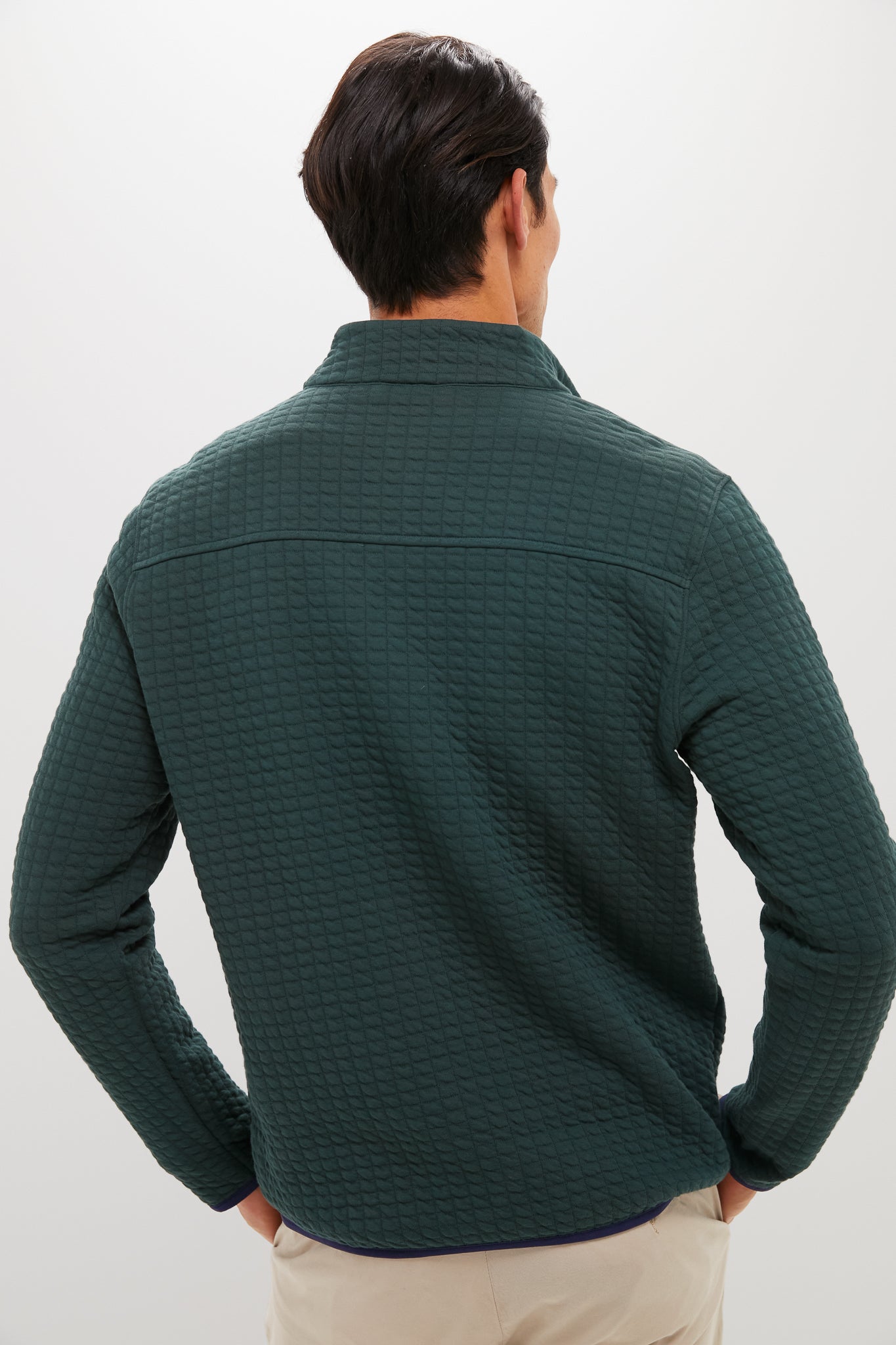 Nordic Pine Quad Quilted Quarter Zip | Peter Millar