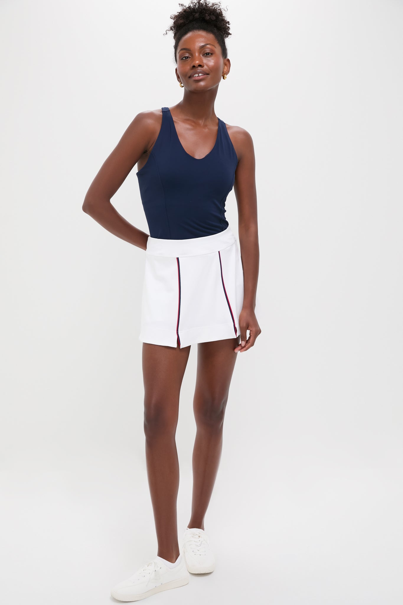 Navy Compression Spandex Lena Tank