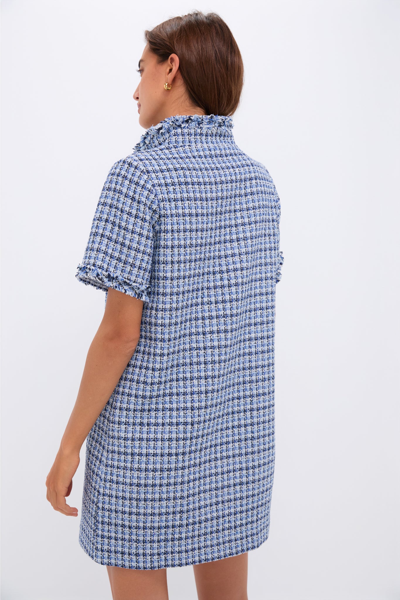 Blue Multi Tweed Ophelia Dress