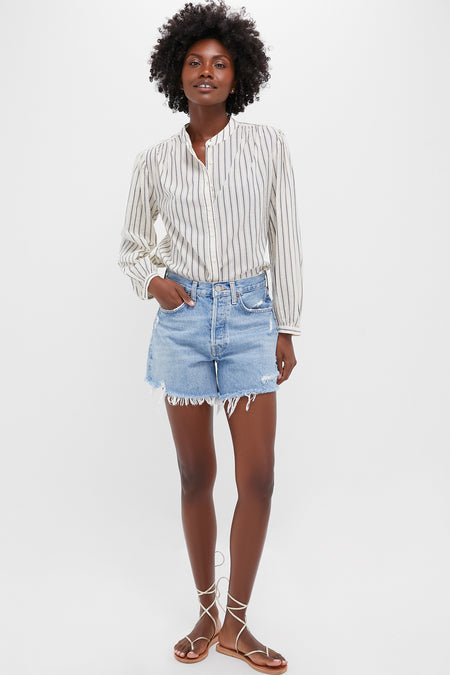 Natural and Blue Ali Top