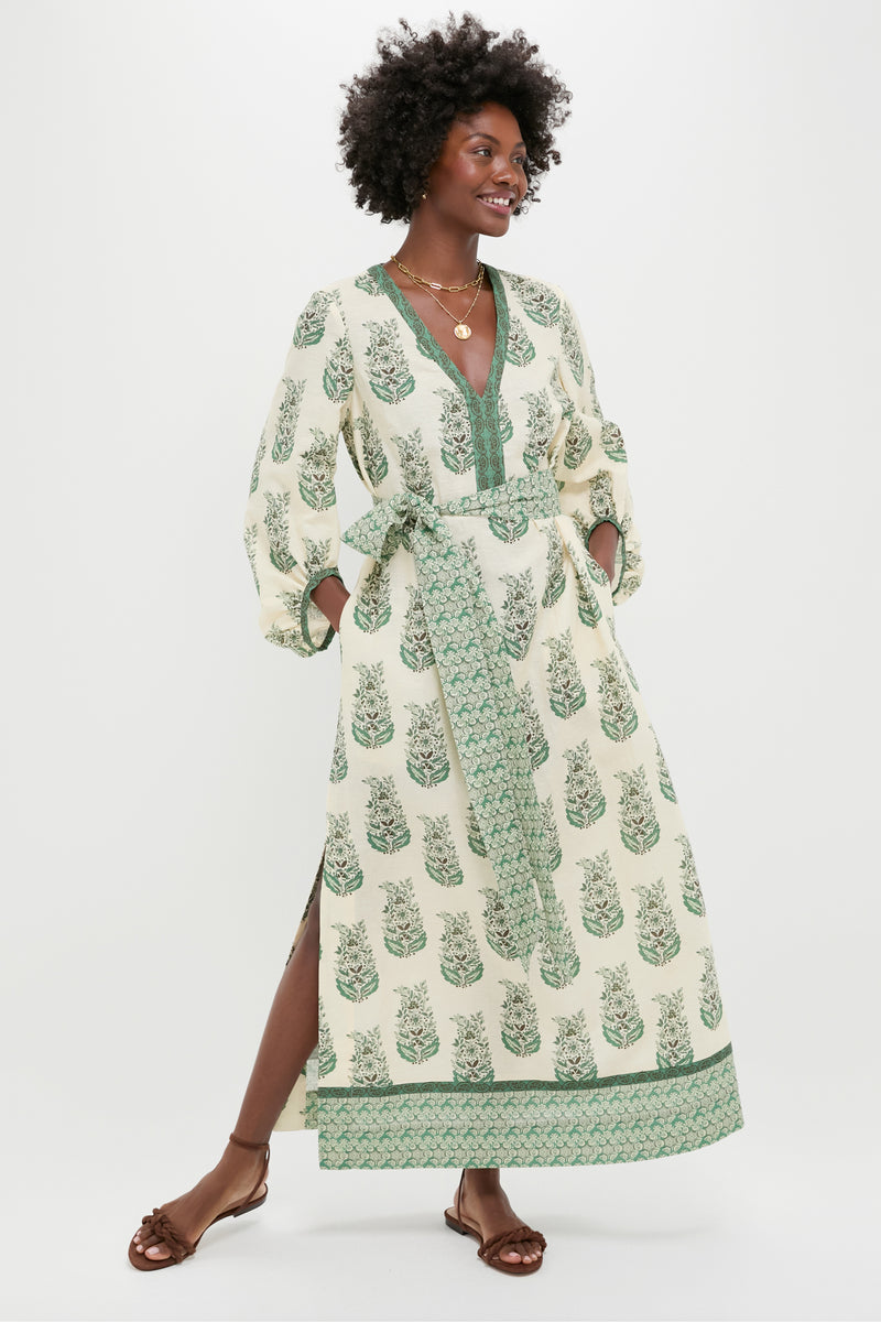 Jade Terrace Cotton Linen Rollins Dress