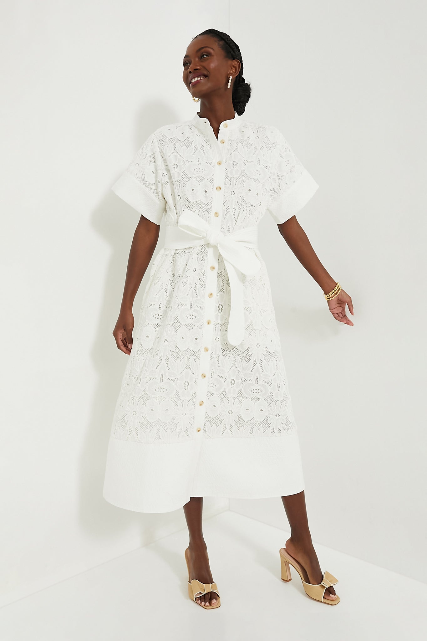 White Eyelet Lace Prescott Dress Tuckernuck