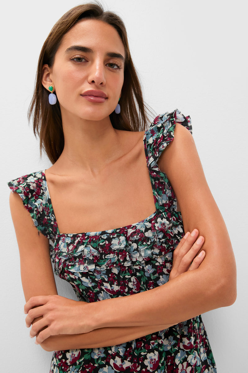 Peonia Print Amalie Midi Dress