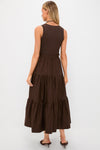 Exclusive Brown Sleeveless Maxi Dress