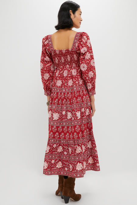 Rust Borders Lucia Dress