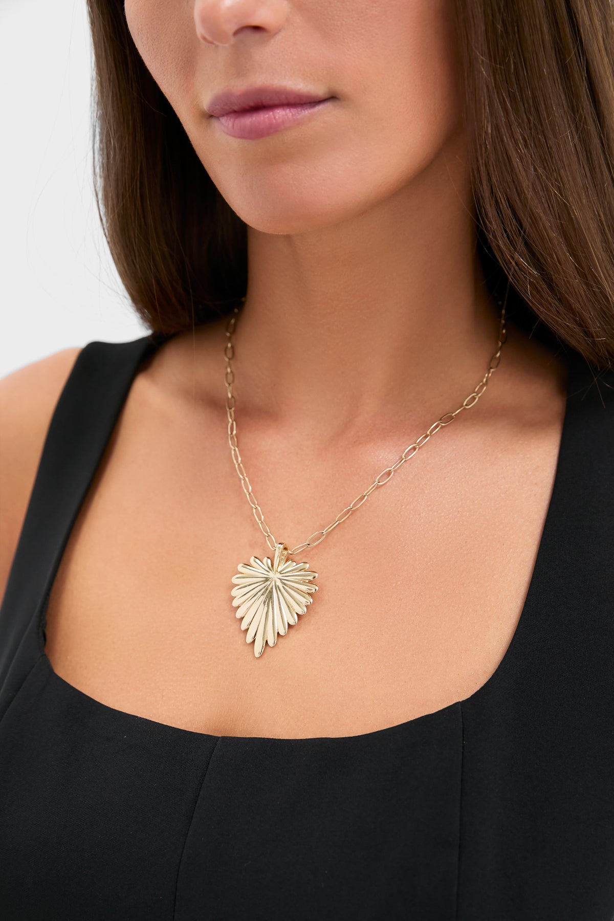 Gold Full Heart Pendant