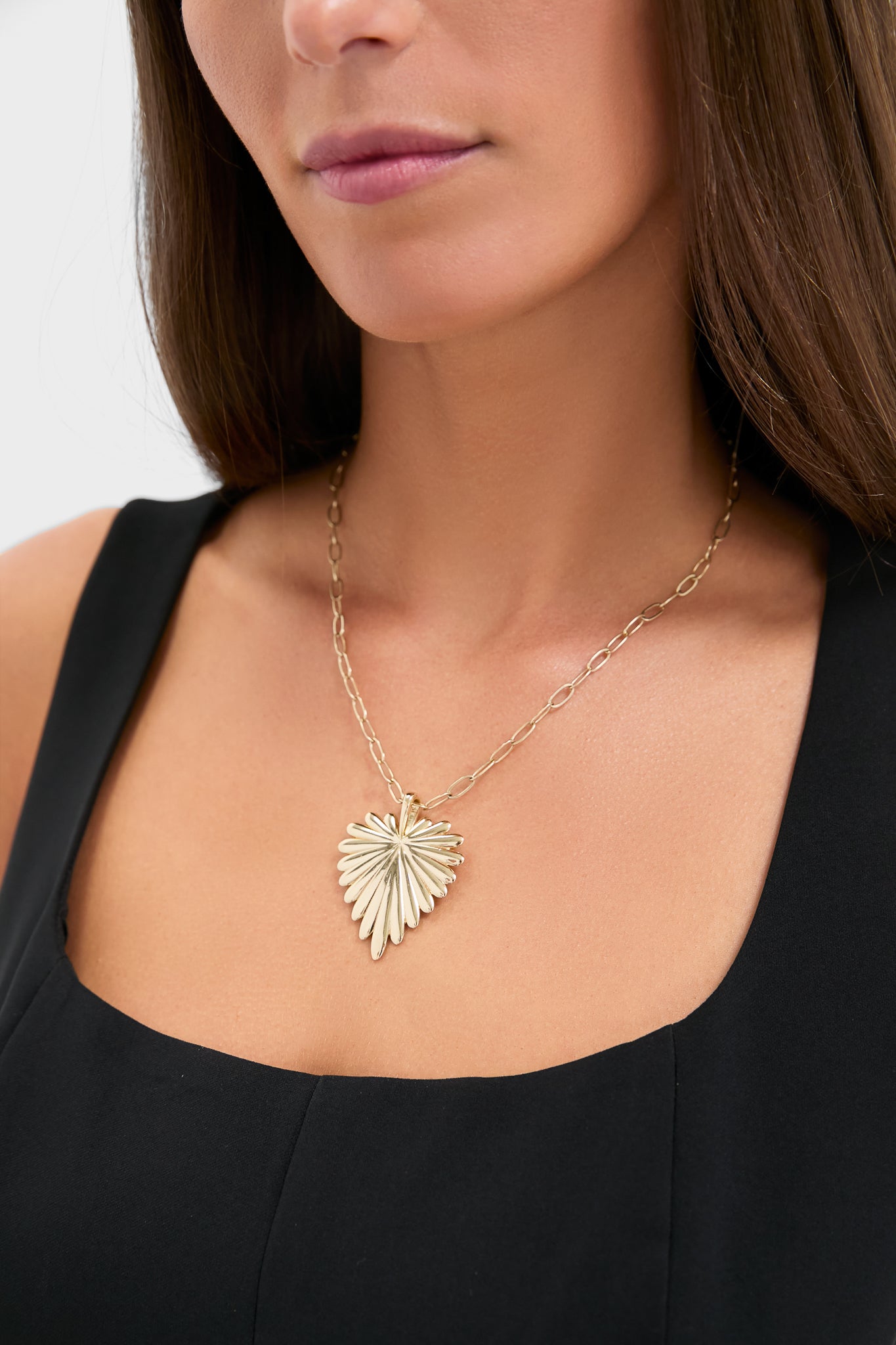 Gold Full Heart Pendant