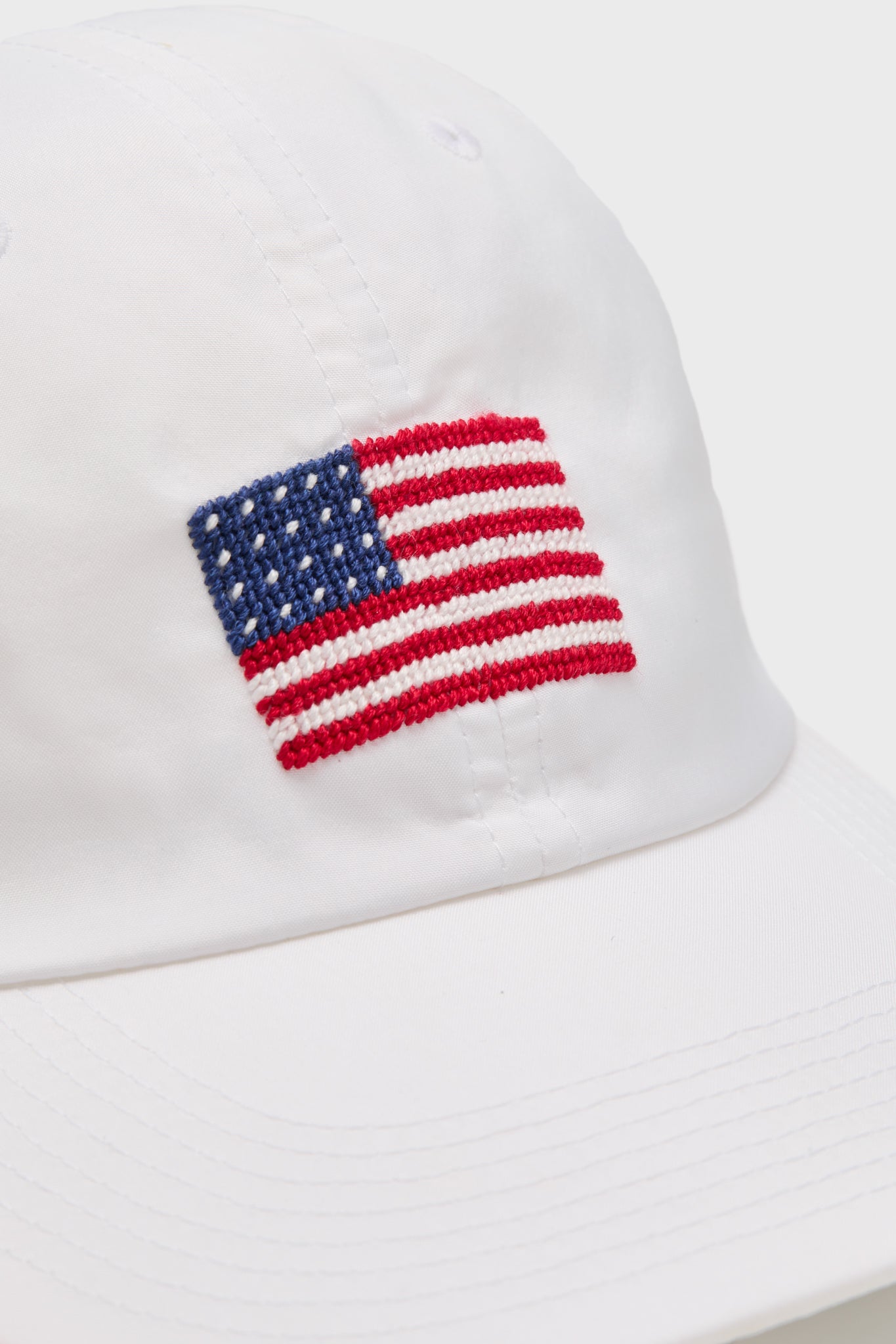 White American Flag Performance Needlepoint Hat