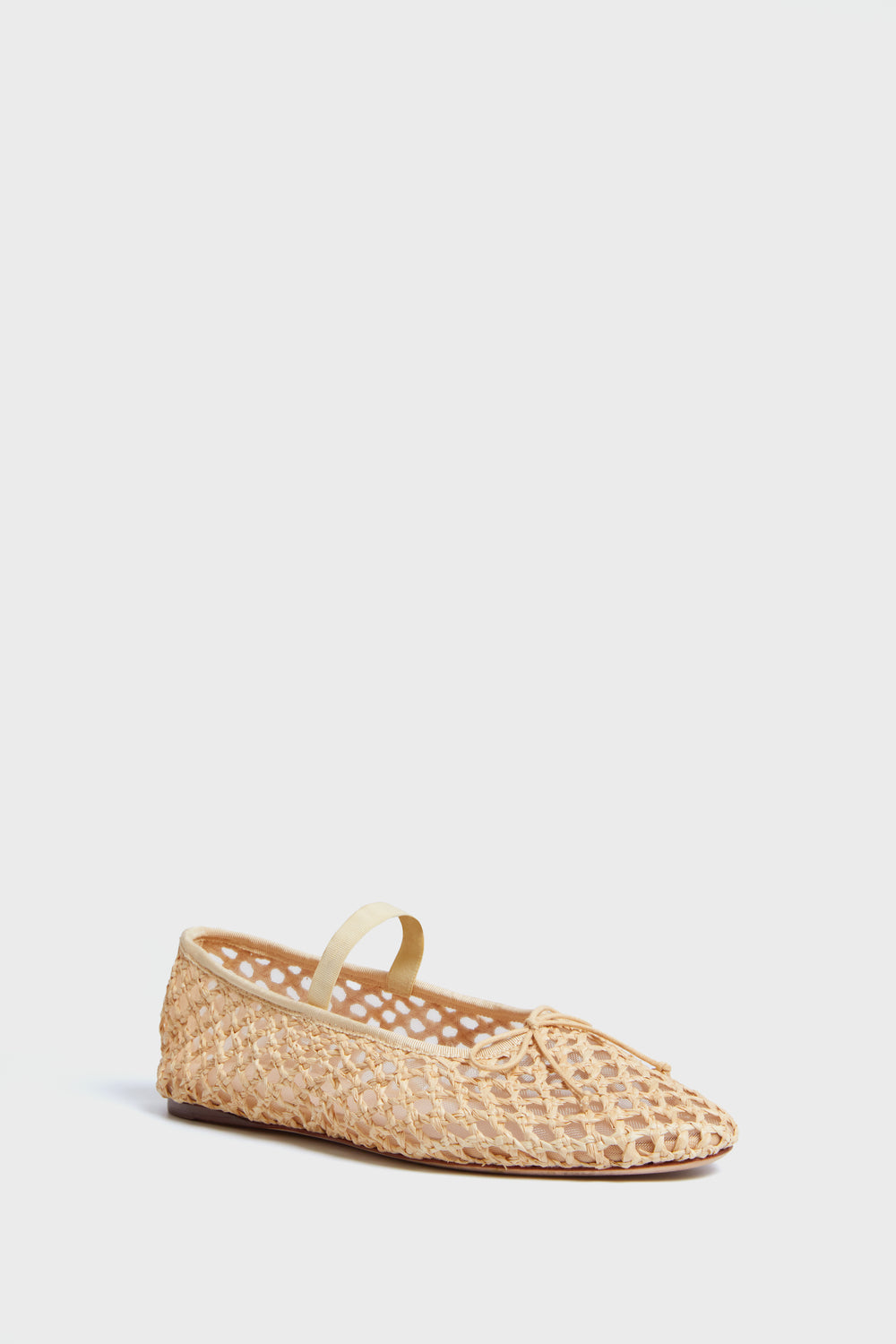 Natural Crochet Raffia Leonie Flats