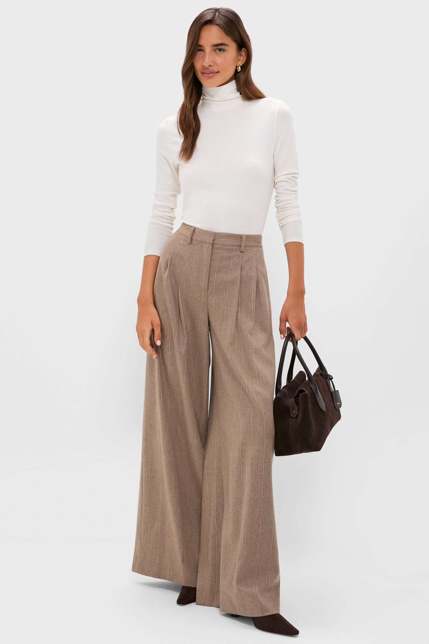 Ivory Lightweight Ribbed Topanga Turtleneck