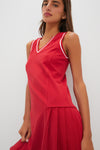 Red Pique Kember Walking Dress