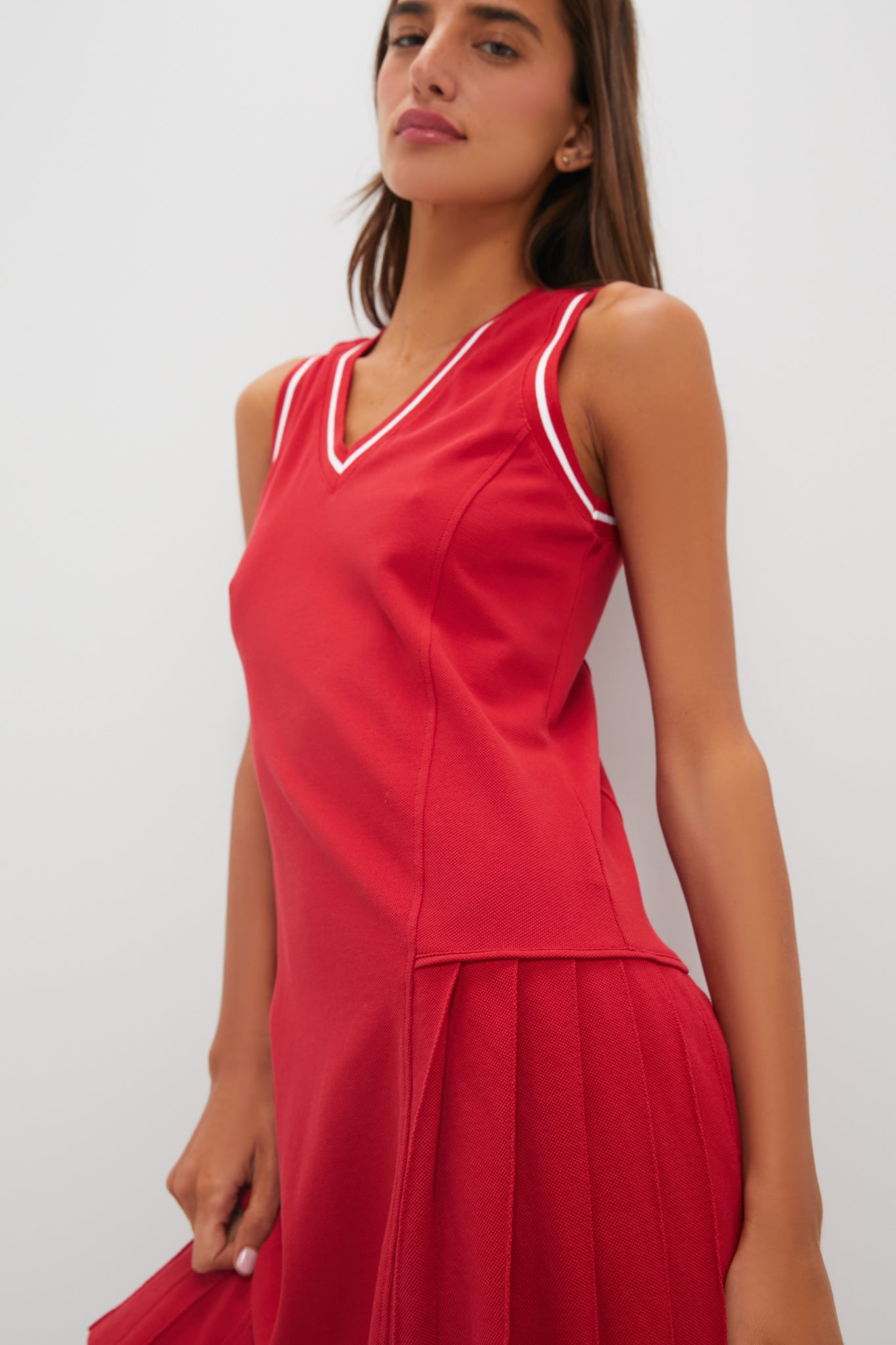 Red Pique Kember Walking Dress