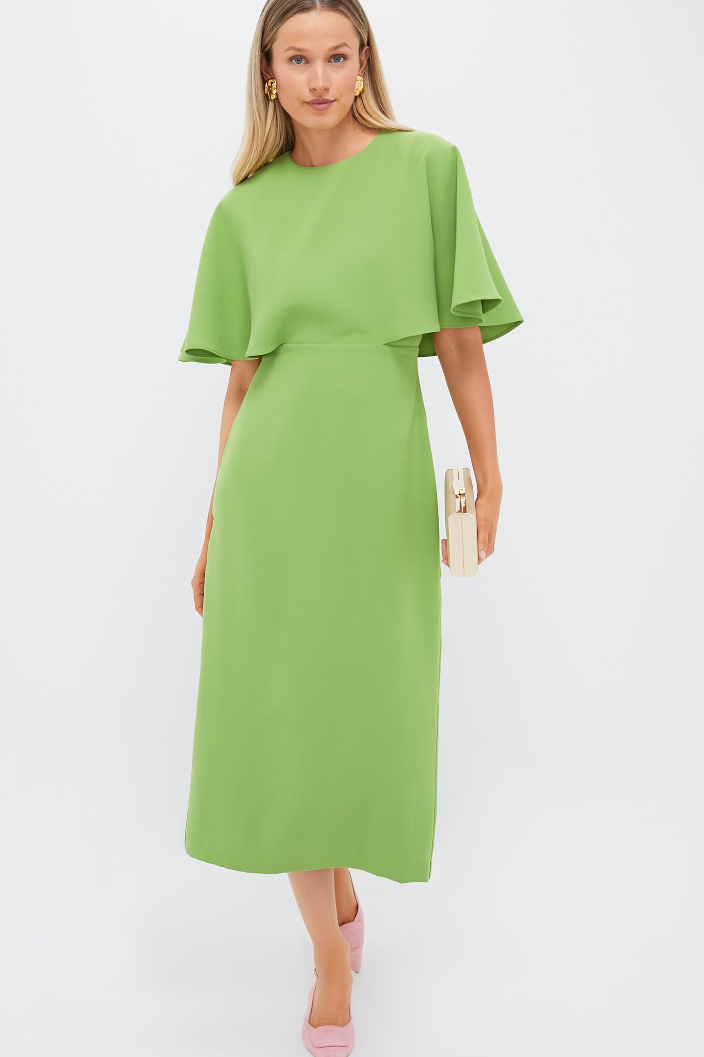 Pistachio Green Cape Lindy Dress