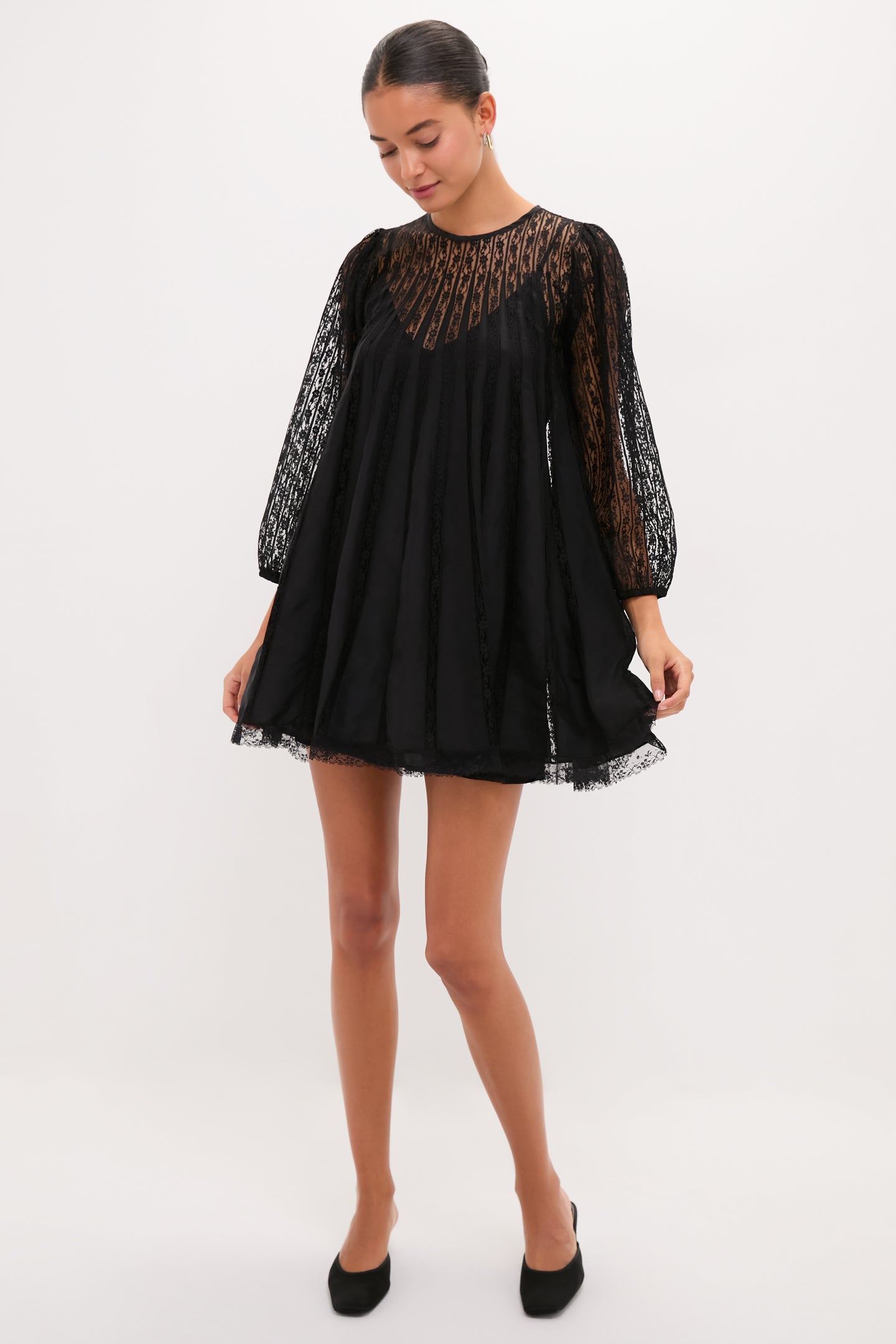 Black Keepsake Lace Shift Dress