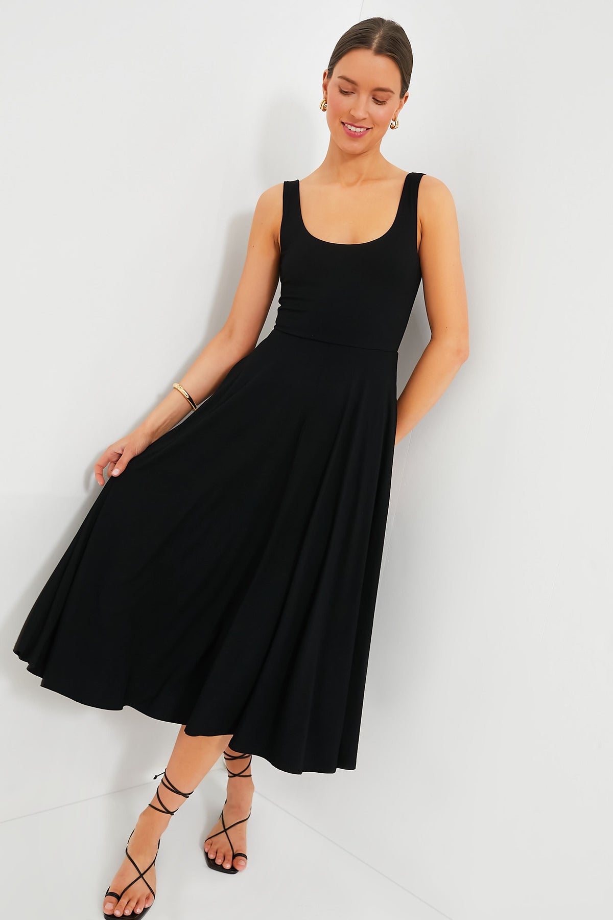 black fit dress Long Sleeves Sweetheart Sheath Black Formal Dresses with Split main image 1