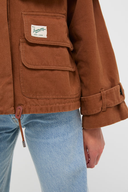 Camel Carolyn Workwear Cape Jacket
