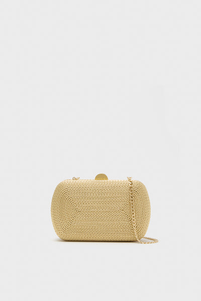 Gold Martina Coiled Rope Clutch | Olga Berg