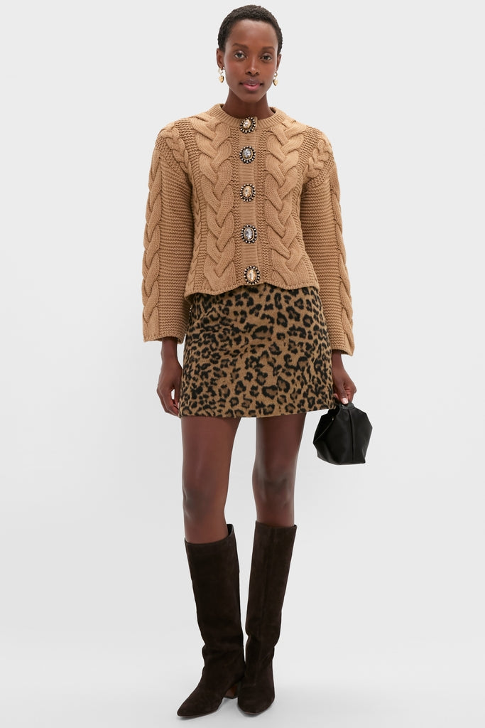 Solid Brown Portrait Cardigan