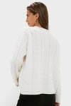 Ivory Cashmere Cable Knit Eloise Sweater