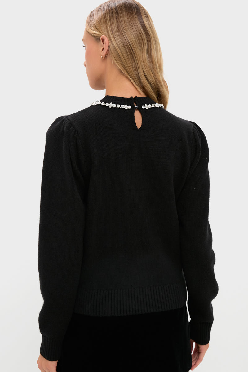 Black Bejeweled Lucy Sweater