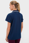Navy Short Sleeve Performance Jersey Caroline Polo