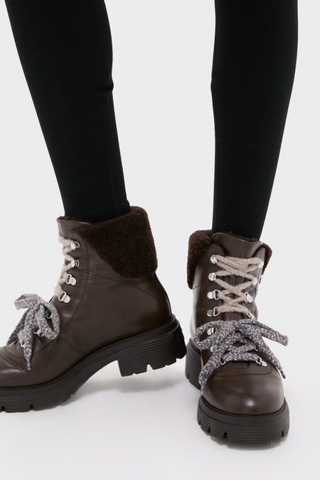 Walnut Hudson Lite Lace Up Booties