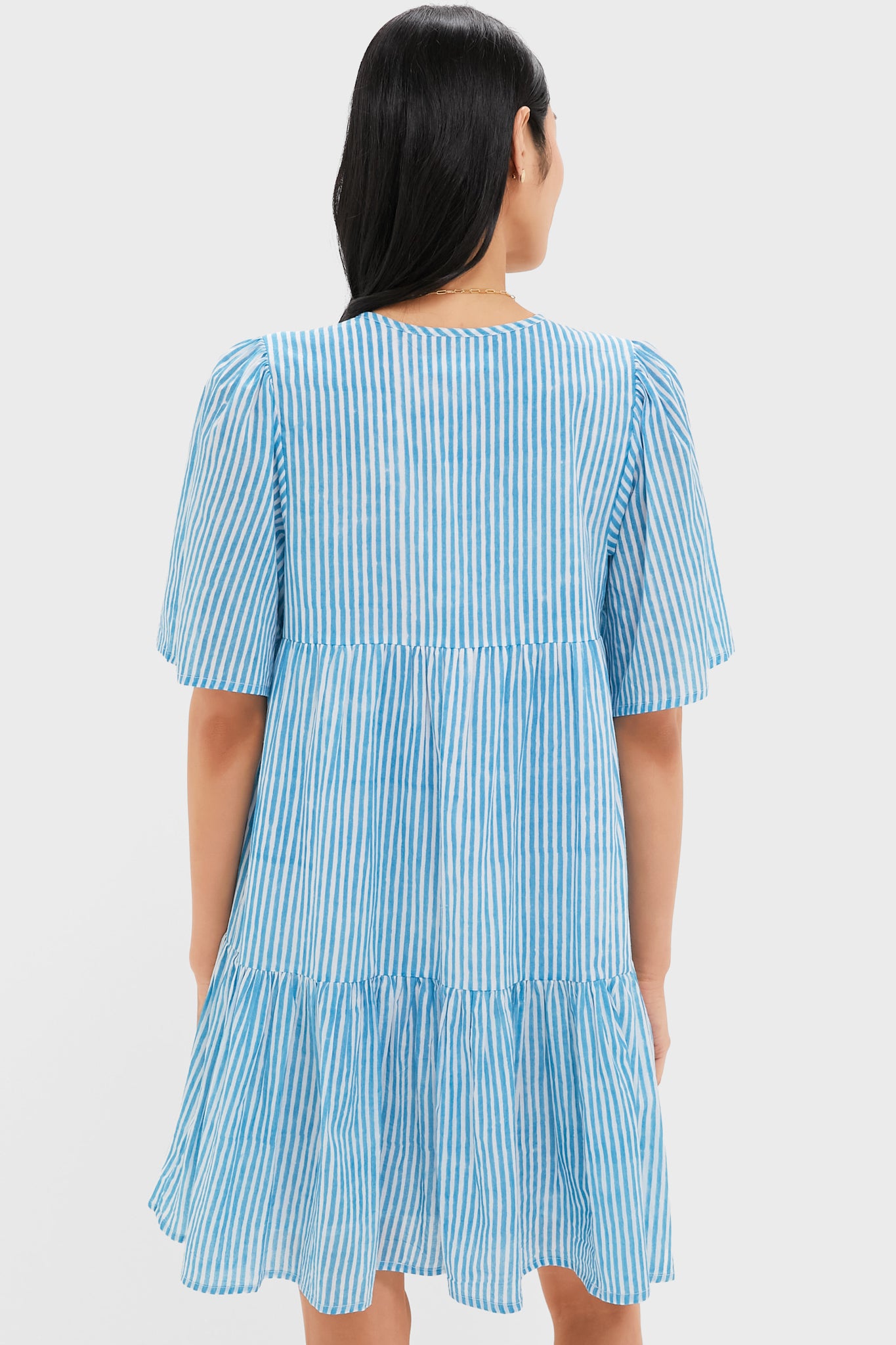 Sunday Stripe Bluesy Organic Isla Dress