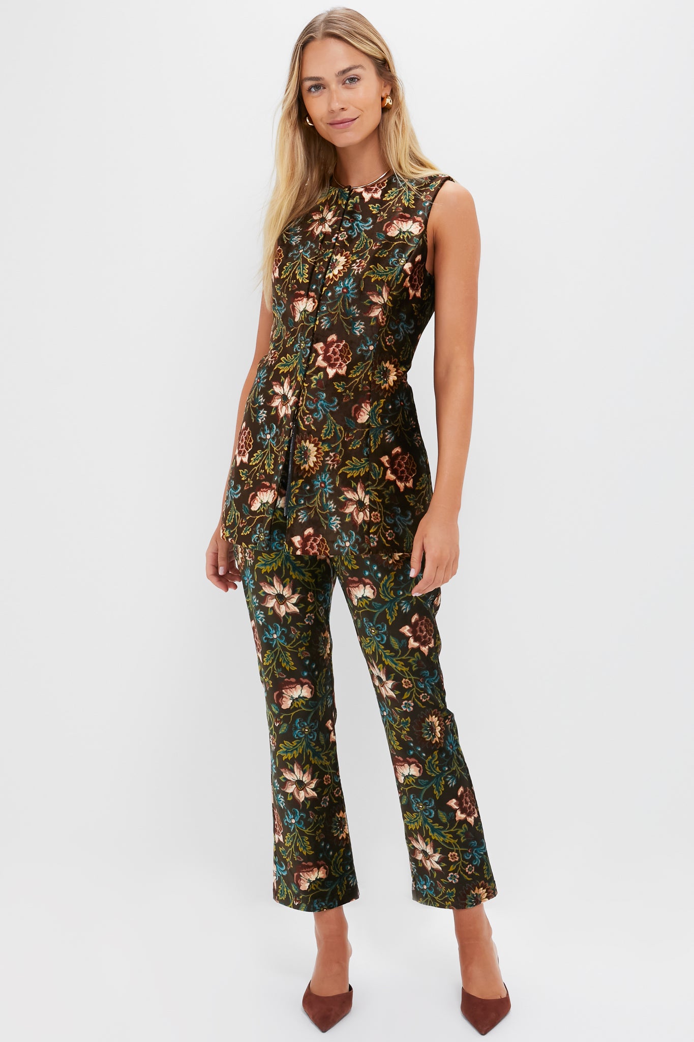 Hazel Moonflower Velvet Rhoda Tunic Top