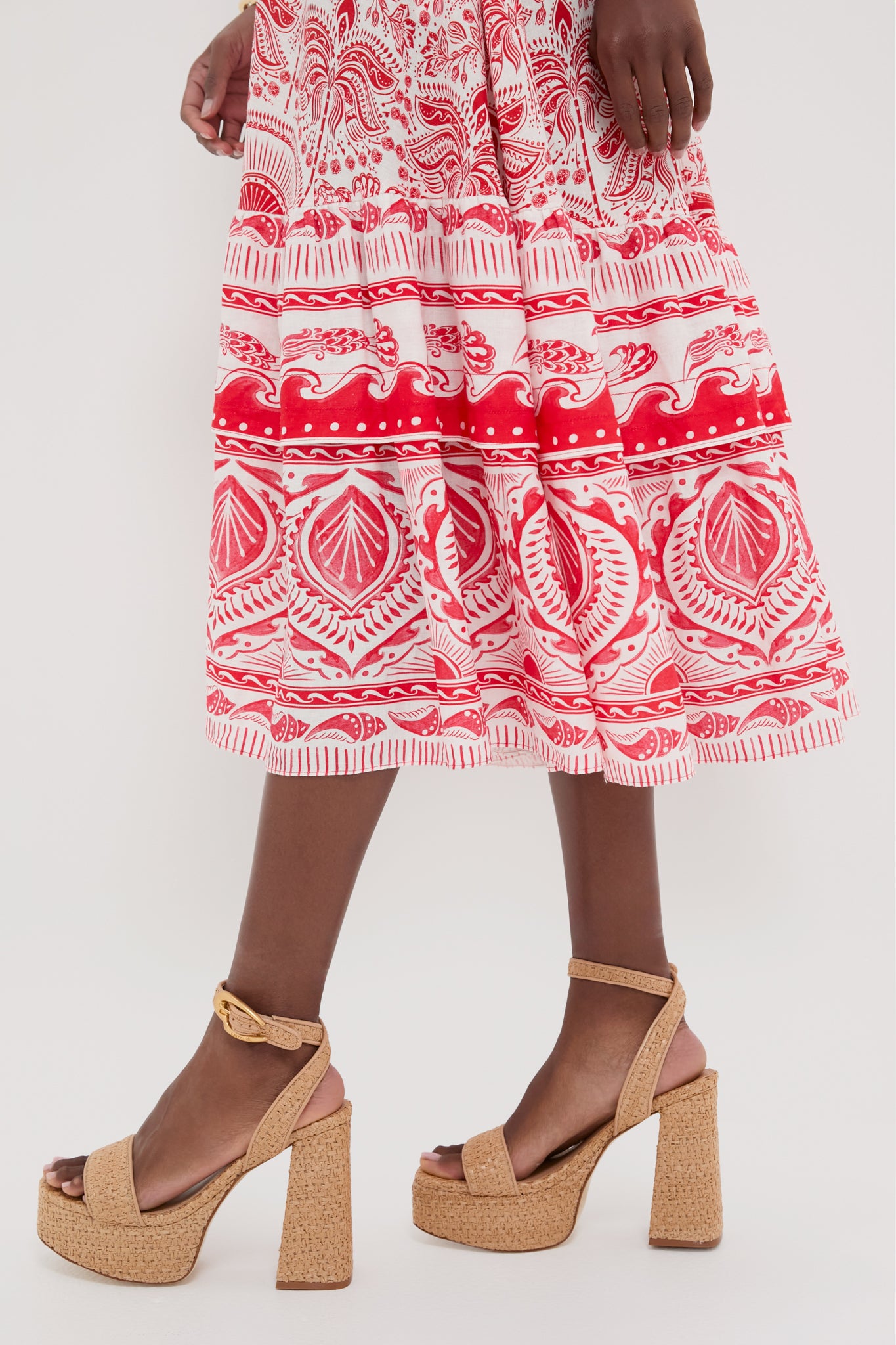 River Ride Red Midi Dress