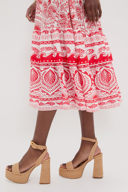 River Ride Red Midi Dress