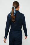 Navy Linen Tie-Front Rebecca Shirt