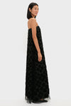 Black Burnout Velvet Genevieve Gown