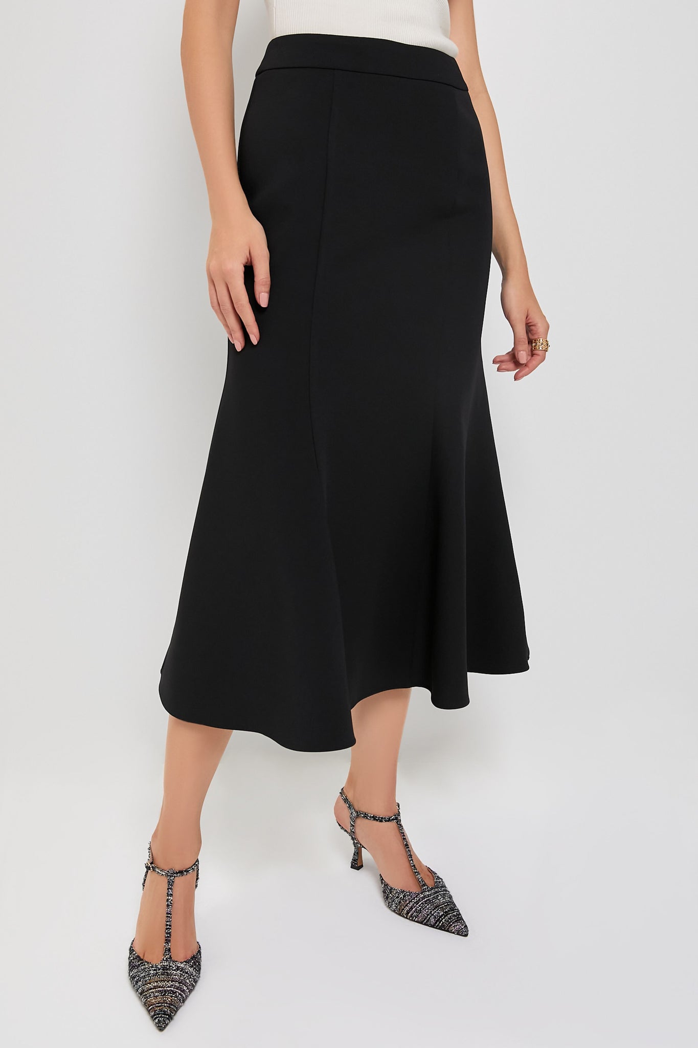 スカート theredthread S curve skirt normal Black THEREDTHREAD】S
