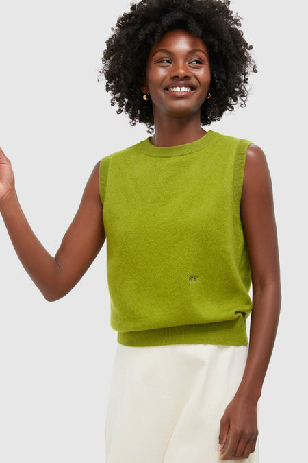 Woodbine Green Cashmere Shell