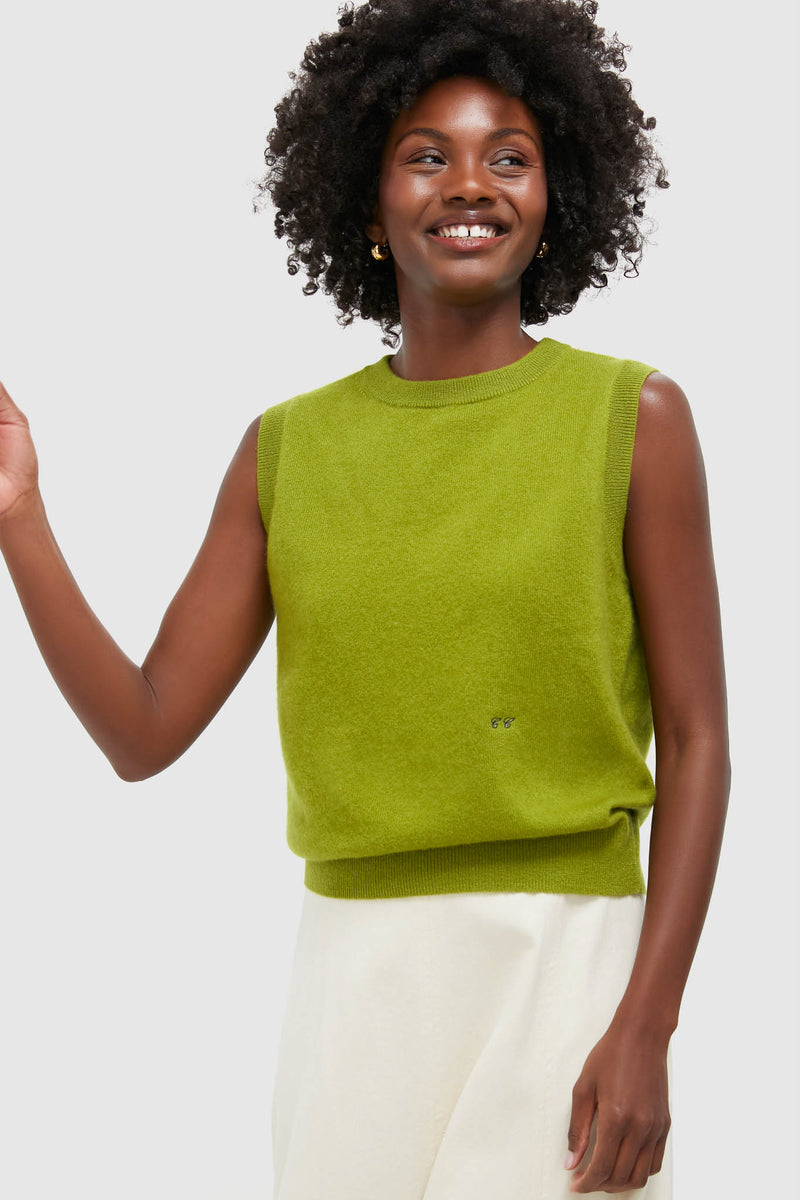 Woodbine Green Cashmere Shell