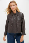 Dark Brown Berbice Leather Jacket