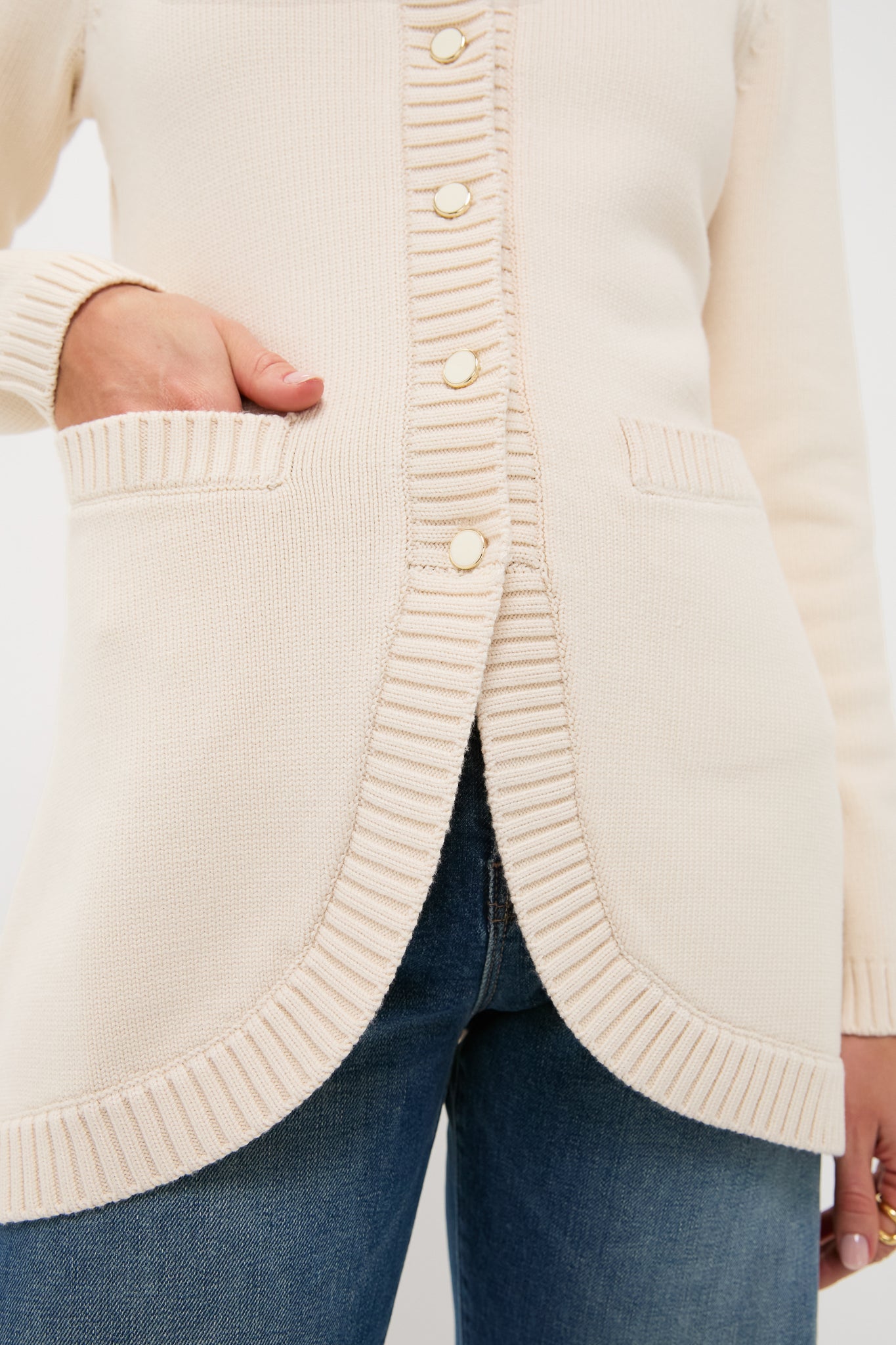 トップス PERVERZE Double Sheer Cardigan / Cream トップス PERVERZE