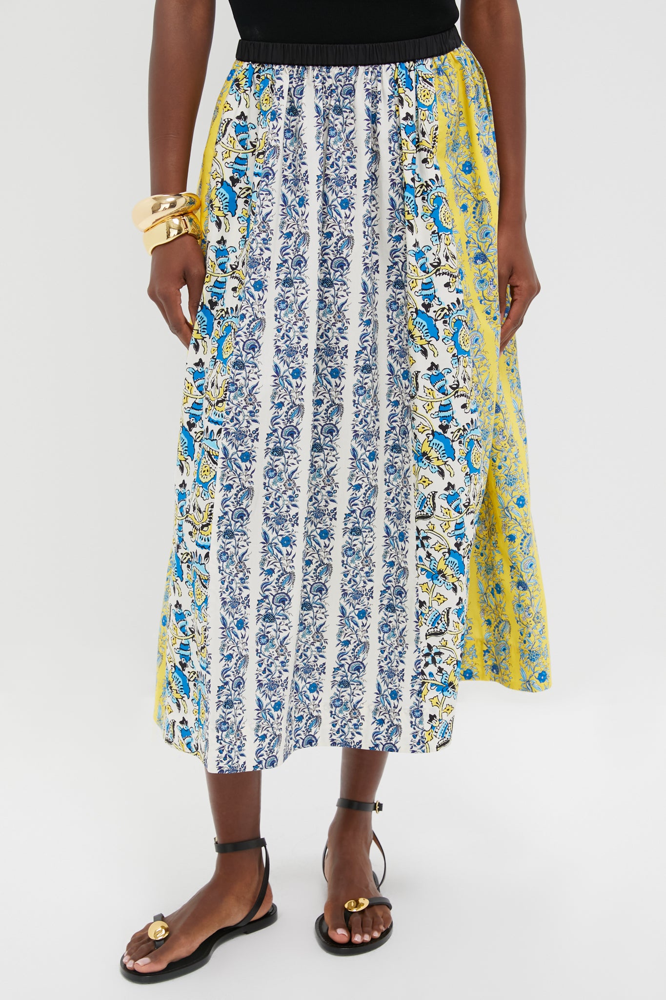 Goldenrod Chintz Stripe Gibbons Skirt