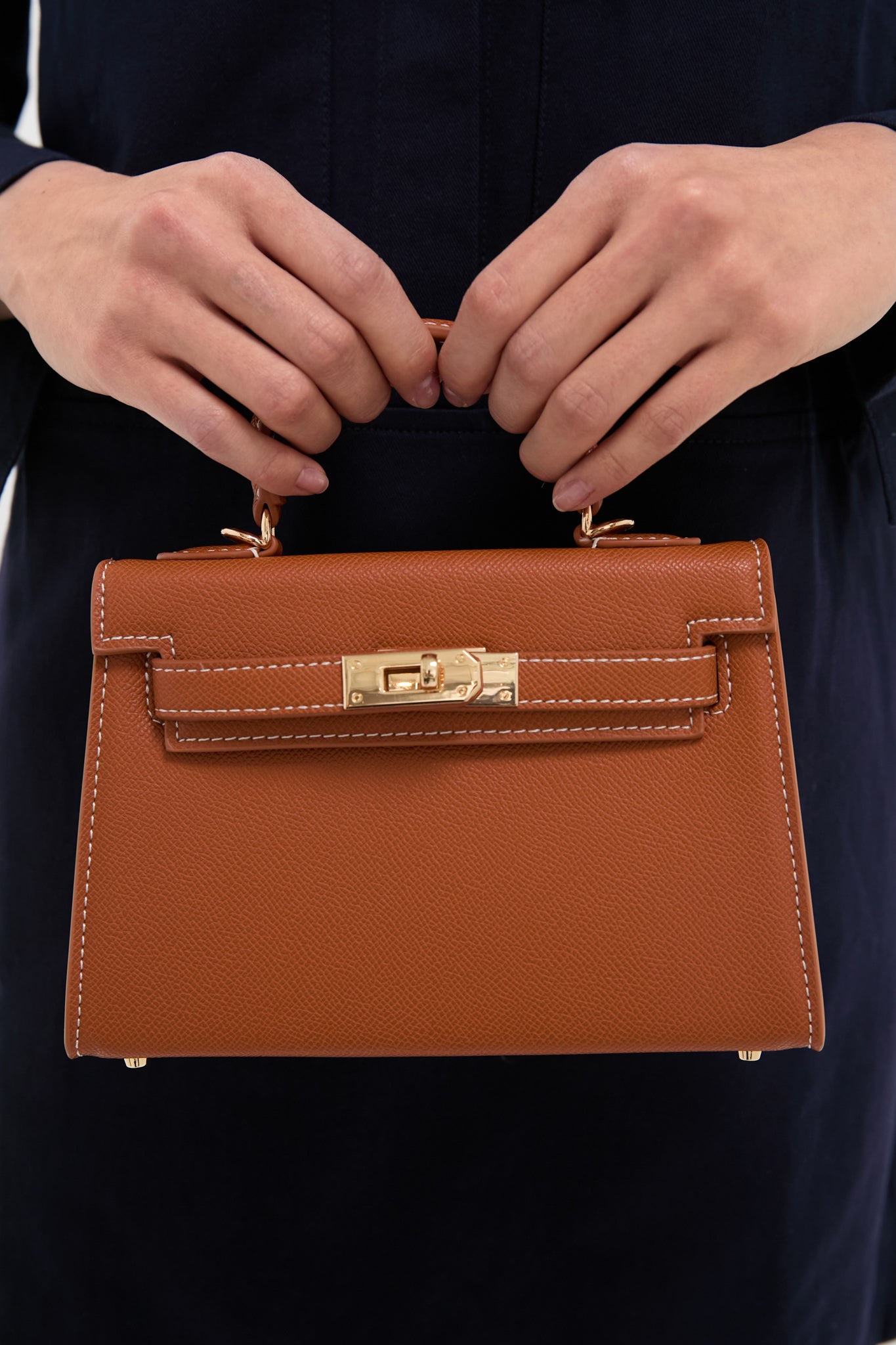 Tan Hariette Handle Bag