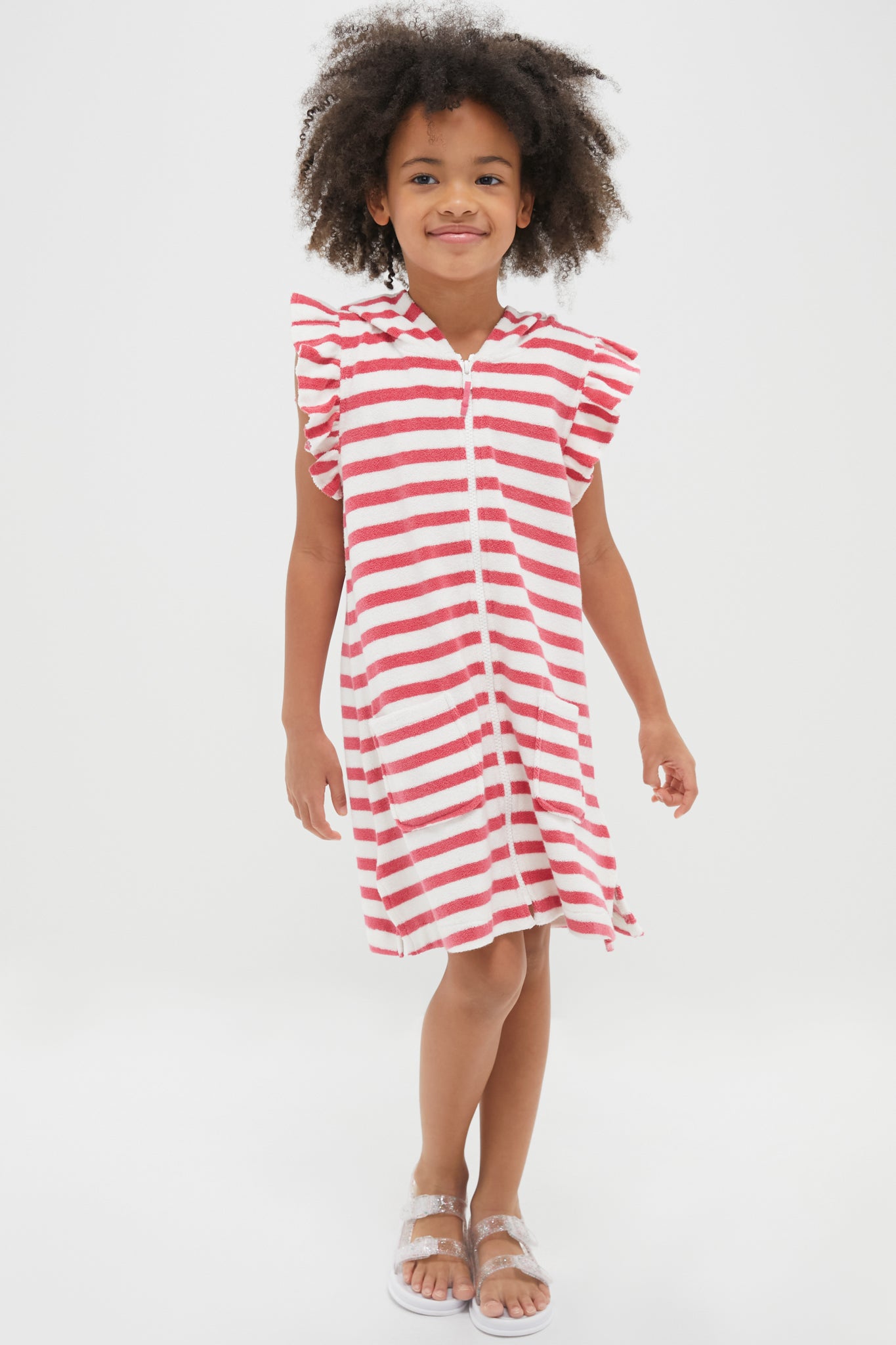 Rapture Rose Stripe Terry Coverup