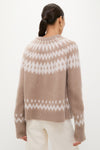 Brown and Gray Marlow Fair Isle Cardigan