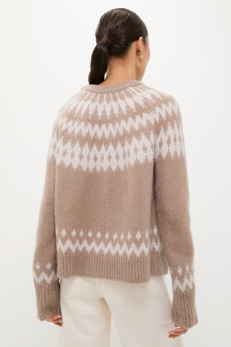 Brown and Gray Marlow Fair Isle Cardigan