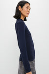 Navy Knit Vanessa Top