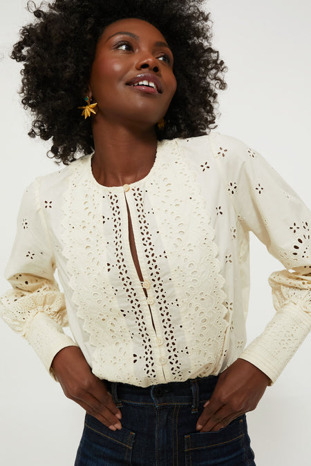 Beautife Women's Plus Size Tunic Top – V-Neck, Short Puff Sleeves, Eyelet Lace, Casual Summer Blouse