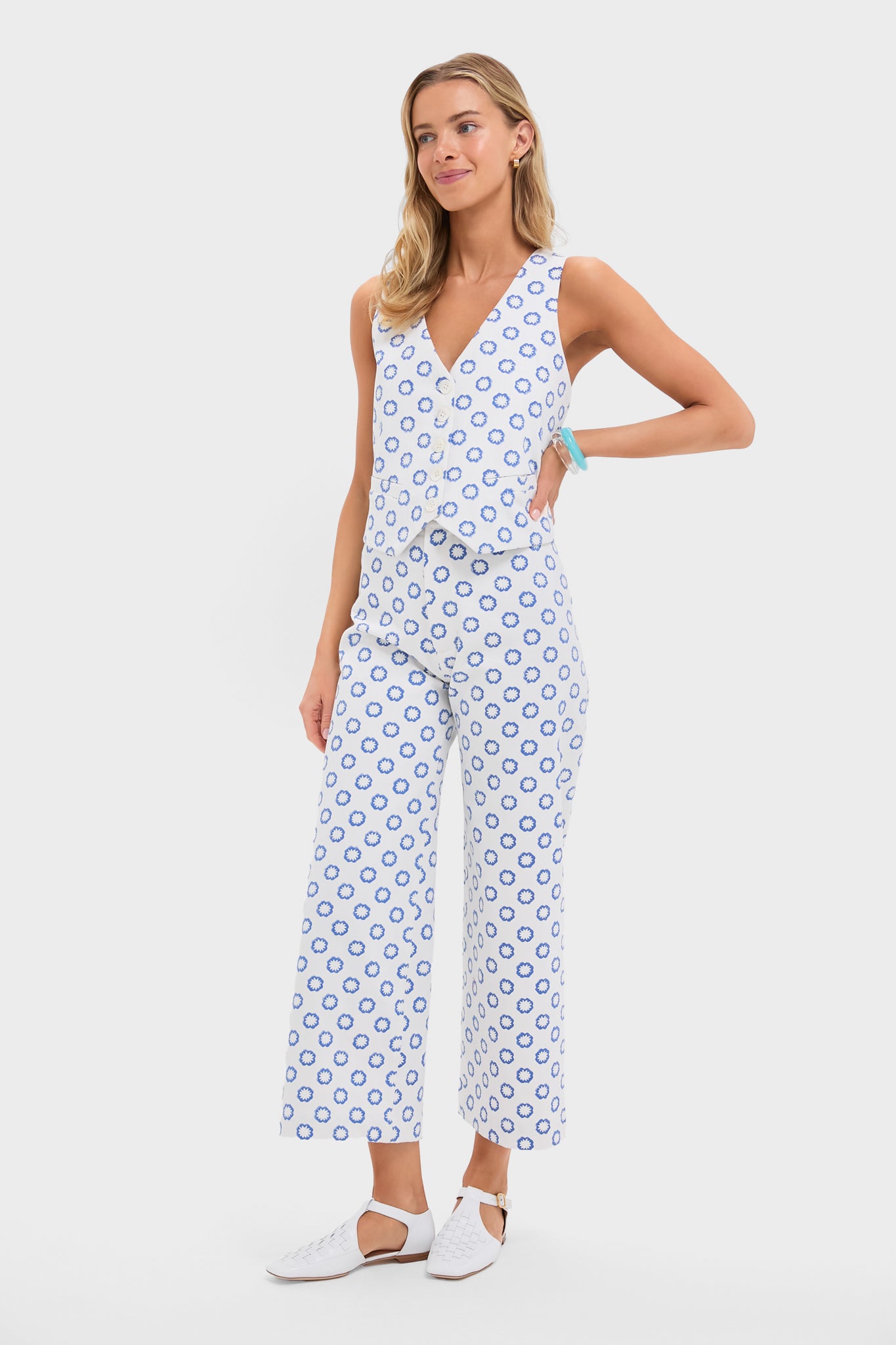 Daffodil Print Suit Vest