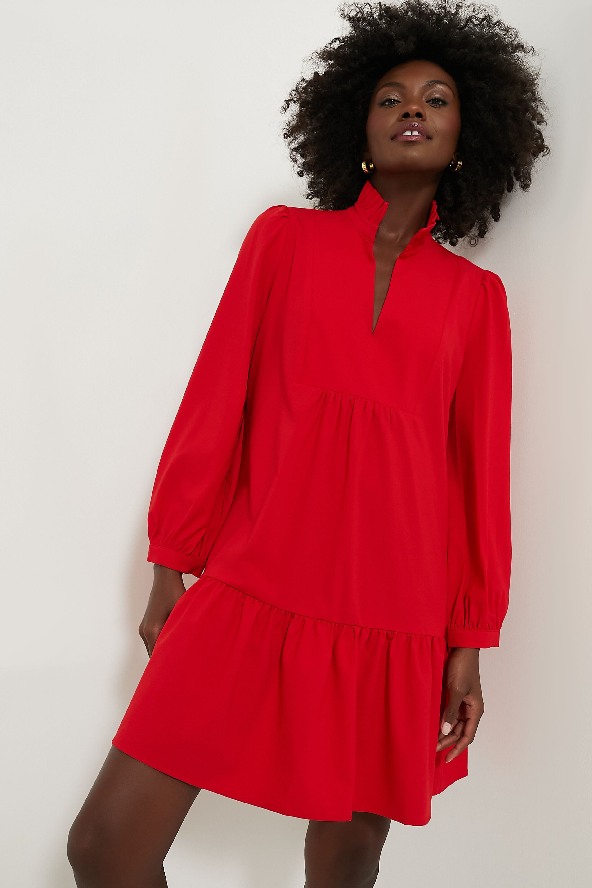 Red Crepe Palmerston Dress | Tuckernuck