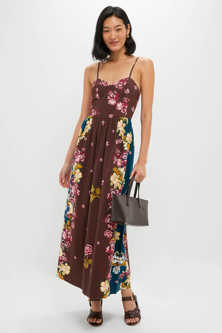 anna midi dress Anna Cate Chocolate Floral Mallory Midi Dress Chocolate Floral / M