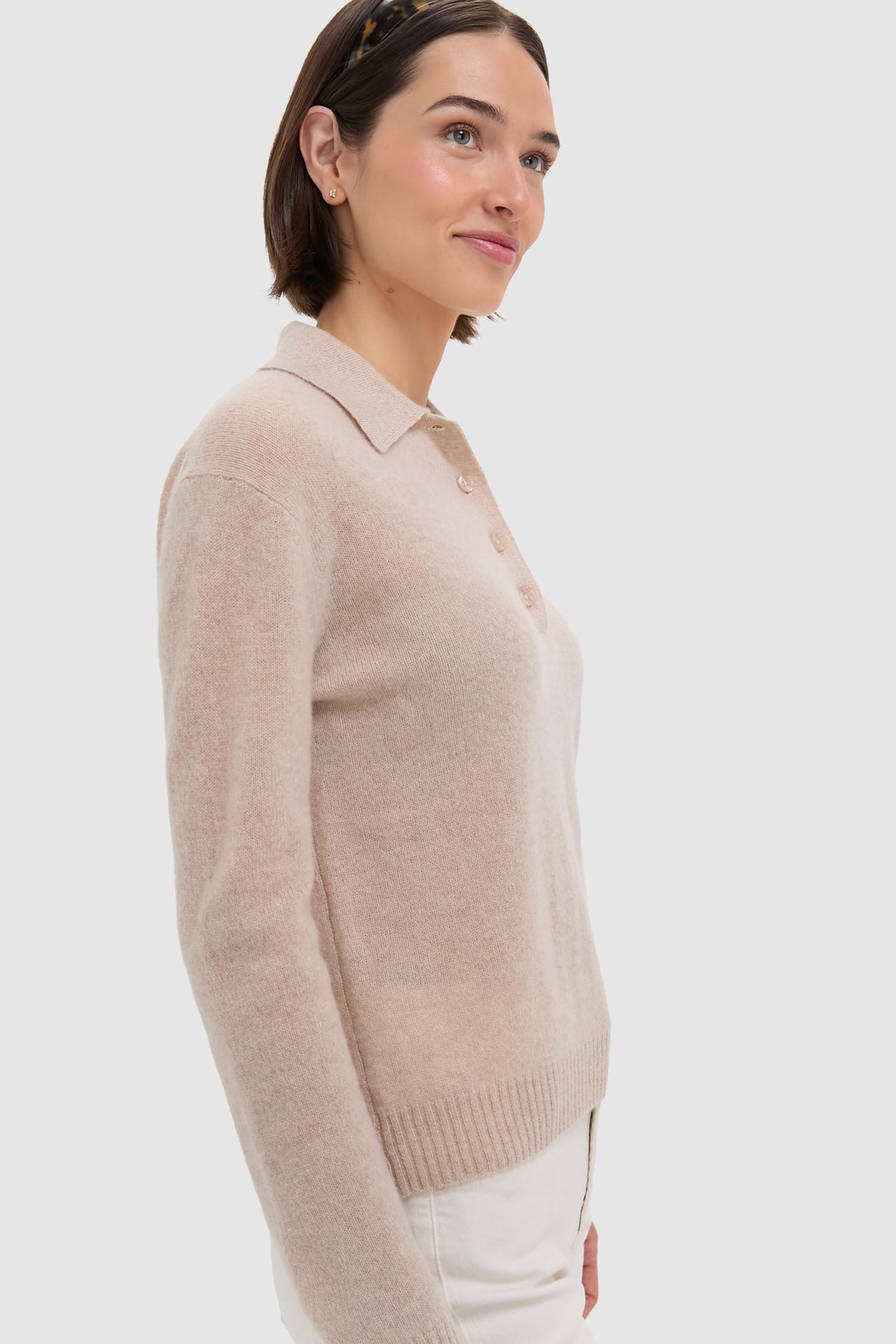 Sandstone Cashmere Cassidy Polo Sweater Tuckernuck sandstone-cashmere-cassidy-polo-sweater-tuckernuck