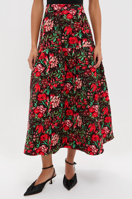 Holiday Floral Remy Skirt