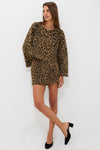 Leopard Brushed Wool Maxine Top